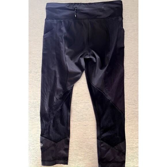 Lululemon Skinny Capri Leggings 22" Black Size 6 Yoga Running - Picture 4 of 6